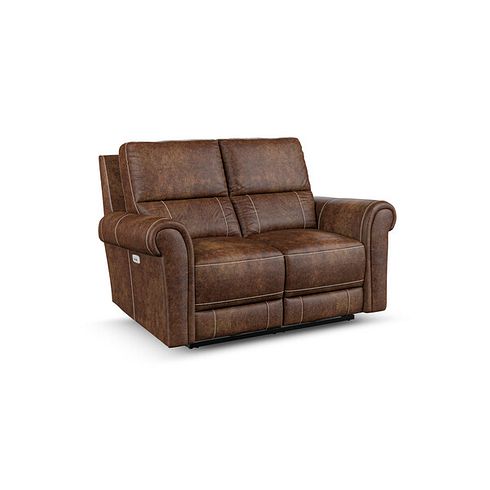 Colorado 2 Seater Electric Recliner in Ranch Dark Brown Fabric