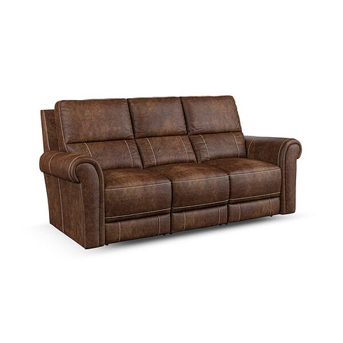 Colorado 3 Seater Sofa in Ranch Dark Brown Fabric