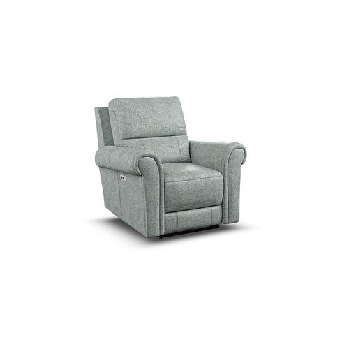 Colorado Electric Recliner Armchair in Santos Steel Fabric