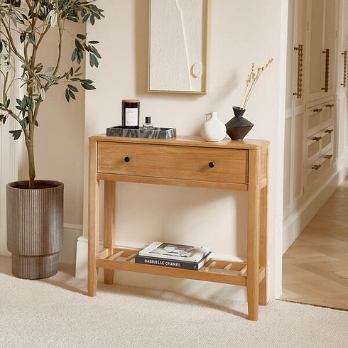 Corton Natural Oak Console Table