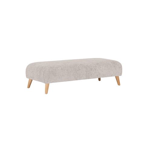 Dalby Footstool in Ivory Fabric