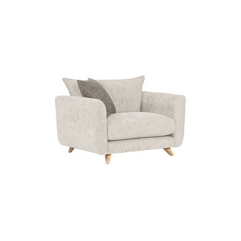 Dalby High Back Loveseat in Cream Fabric