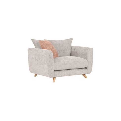 Dalby High Back Loveseat in Ivory Fabric
