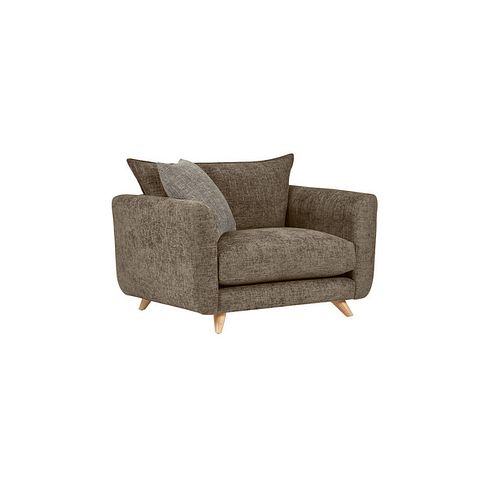 Dalby High Back Loveseat in Cocoa Fabric