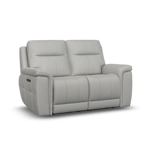 Dalton 2 Seater Electric Recliner Sofa in Bella Lead Grey Fabric