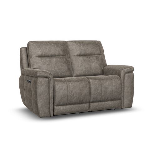 Dalton 2 Seater Electric Recliner Sofa in Marble Mink Fabric