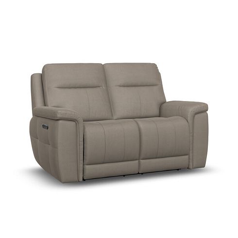 Dalton 2 Seater Electric Recliner Sofa with Power Headrests in Bella Latte Fabric