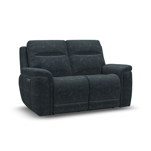 Dalton 2 Seater Electric Recliner Sofa with Power Headrests in Dexter Shadow Fabric