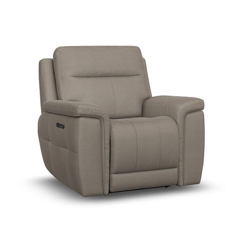Dalton Electric Recliner Armchair in Bella Latte Fabric