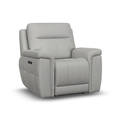 Dalton Electric Recliner Armchair in Bella Lead Grey Fabric