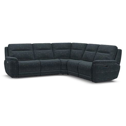 Dalton Large Corner Electric Recliner Sofa with Power Headrests in Dexter Shadow Fabric
