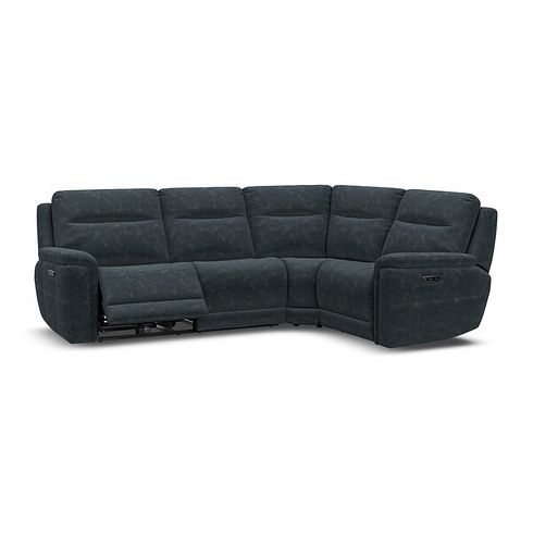 Dalton Left Hand Corner Electric Recliner Sofa in Dexter Shadow Fabric