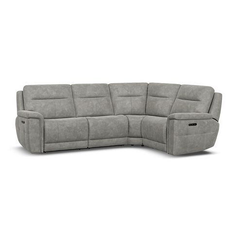 Dalton Left Hand Corner Electric Recliner Sofa in Dexter Stone Fabric