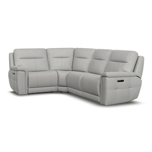 Dalton Right Hand Corner Electric Recliner Sofa in Bella Lead Grey Fabric
