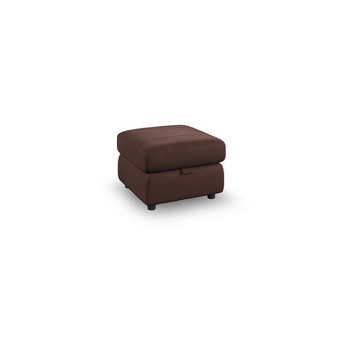 Dalton Storage Footstool in Chestnut Leather