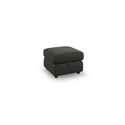 Dalton Storage Footstool in Storm Leather
