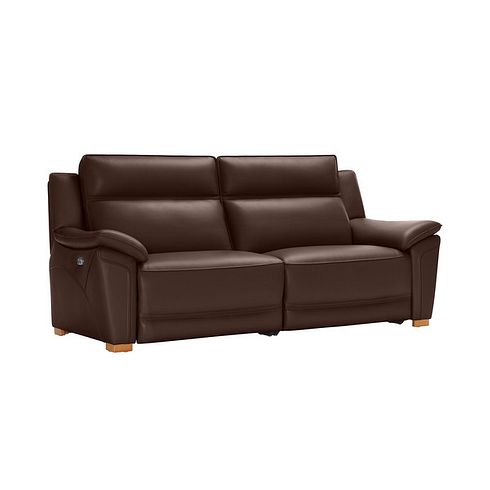 Dune 3 Seater Electric Recliner Sofa in Coffee Bean Leather