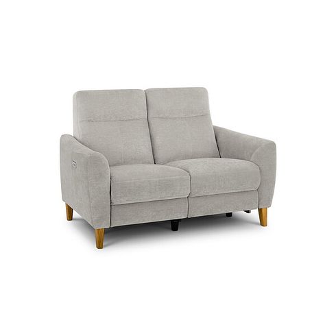 Dylan 2 Seater Electric Recliner Sofa in Amigo Dove Fabric