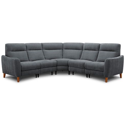 Dylan Large Corner Sofa in Amigo Coal Fabric