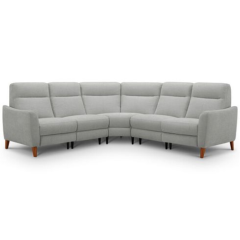 Dylan Large Corner Sofa in Darwin Silver Fabric