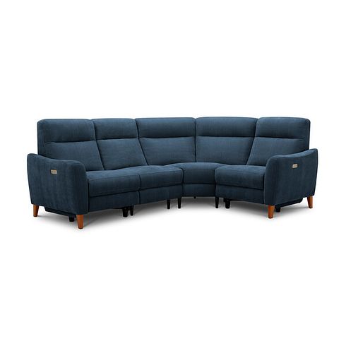 Dylan Left Hand Corner Power Recliner Sofa in Amigo Navy Fabric