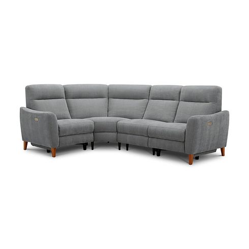 Dylan Right Hand Corner Power Recliner Sofa in Amigo Granite Fabric