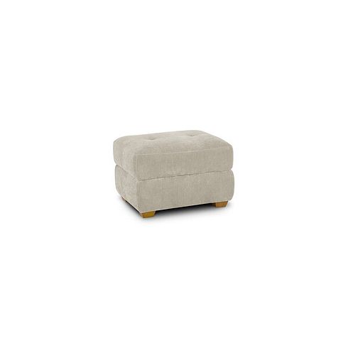 Dylan Storage Footstool in Darwin Ivory Fabric