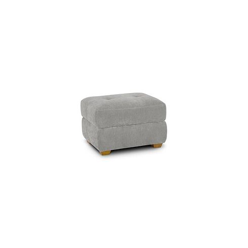 Dylan Storage Footstool in Darwin Silver Fabric