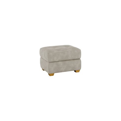 Dylan Storage Footstool in Oxford Beige Fabric