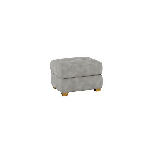 Dylan Storage Footstool in Oxford Grey Fabric