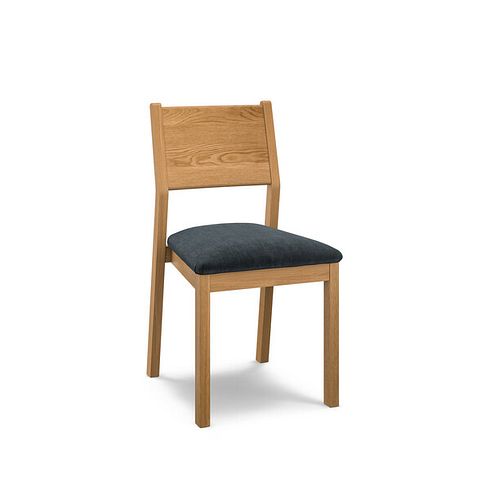Ellison Natural Oak Chair with Verona Charcoal Fabric Seat
