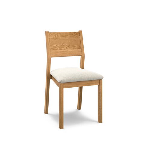 Ellison Natural Oak Chair with Verona Cream Fabric Seat