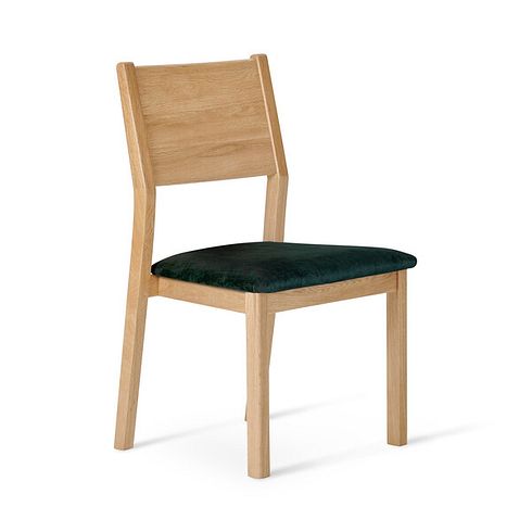 Ellison Oak Chair with Heritage Bottle Green Velvet Seat