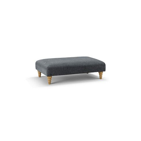 Eloise Footstool in Marlan Nero Fabric