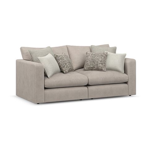 Elston 2 Seater Modular Sofa in Penny Mid Grey Fabric - Group 8