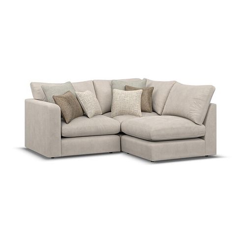 Elston 3 Seat Left Hand Modular Corner Sofa in Penny Dove Fabric - Group 6
