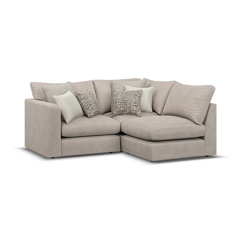 Elston 3 Seat Left Hand Modular Corner Sofa in Penny Mid Grey Fabric - Group 6