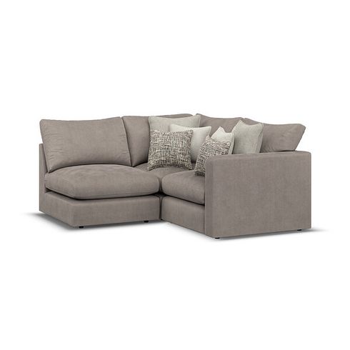 Elston 3 Seat Right Hand Modular Corner Sofa in Penny Clay Fabric - Group 7