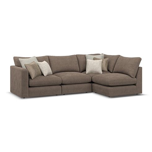 Elston 4 Seat Left Hand Modular Corner Sofa in Penny Burrow Fabric - Group 4