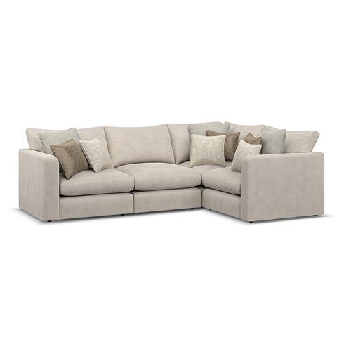 Elston 4 Seat Modular Left Hand Corner Sofa in Penny Dove Fabric - Group 2