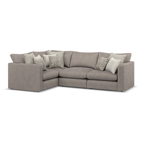 Elston 4 Seat Modular Right Hand Corner Sofa in Penny Clay Fabric - Group 2