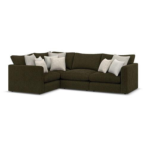 Elston 4 Seat Modular Right Hand Corner Sofa in Penny Forest Fabric - Group 2
