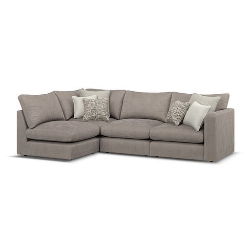 Elston 4 Seat Right Hand Modular Corner Sofa in Penny Clay Fabric - Group 5