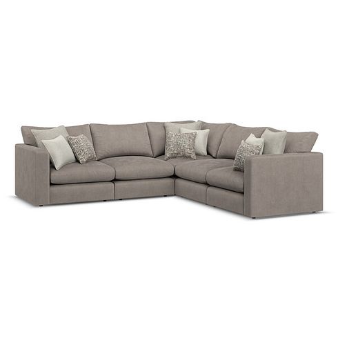 Elston 5 Seat Modular Corner Sofa in Penny Clay Fabric - Group 3