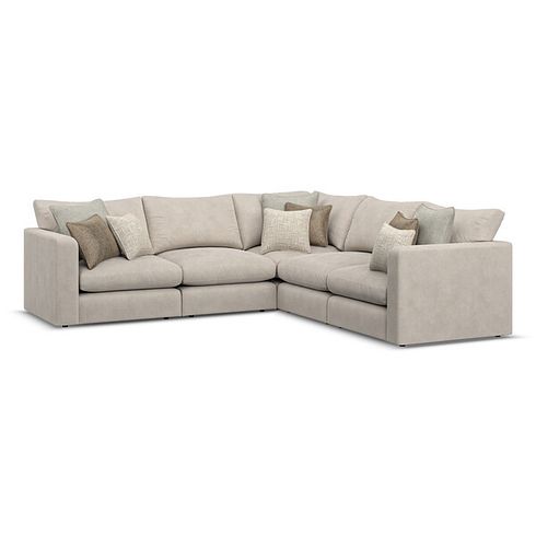 Elston 5 Seat Modular Corner Sofa in Penny Dove Fabric - Group 3