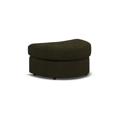 Elston Half Moon Footstool in Penny Forest Fabric