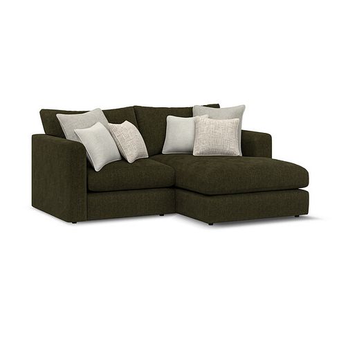 Elston Modular 2 Seater Right Hand Compact Chaise Sofa in Penny Forest Fabric - Group 13
