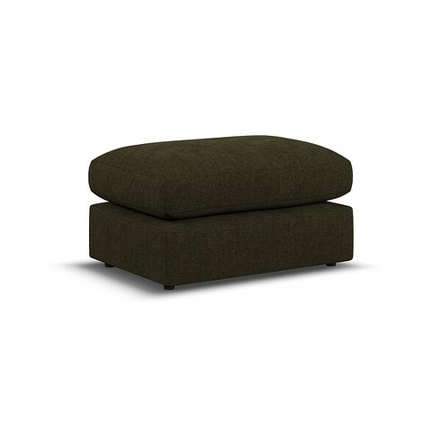 Elston Small Fender Footstool in Penny Forest Fabric