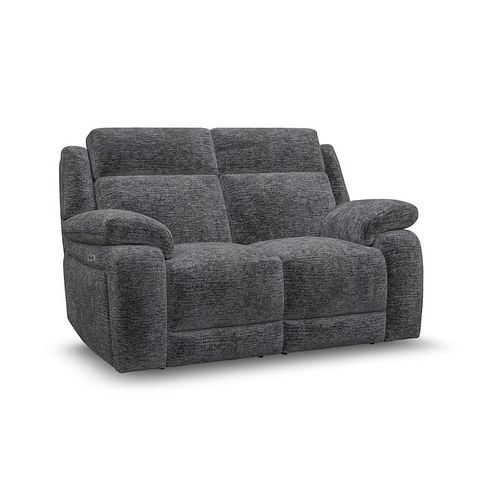 Emerson 2 Seater Electric Recliner Sofa in Luxe Charcoal Fabric