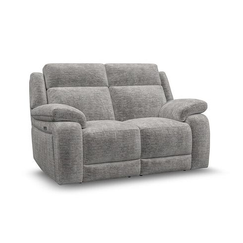 Emerson 2 Seater Electric Recliner Sofa in Luxe Grey Fabric